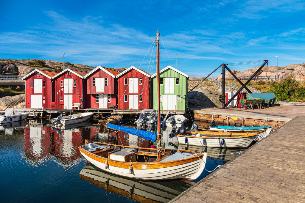 Hafen mit Boote im Ort Smögen in Schweden | Hafen mit Boote im Ort Smögen in Schweden.