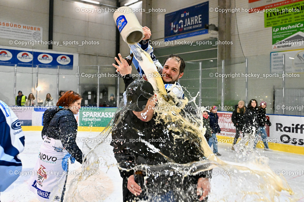 ESC Steindorf vs. EHC Althofen 8.3.2024 | ESC Steindorf vs. EHC Althofen 8.3.2024, ESC Steindorf vs. EHC Althofen Meisterfeier am 08.03.2024 in Steindorf (Ossiachersee Halle), Austria, (Photo by Bernd Stefan)