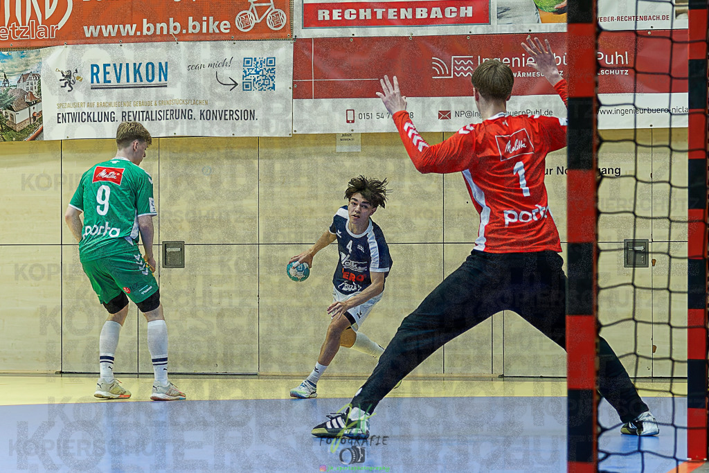 mJB Pokalrunde dt. Meisterschaft, TV Hüttenberg - TSV GWD Minden | mJB Pokalrunde dt. Meisterschaft, TV Hüttenberg - TSV GWD Minden am 15.03.2025 in Münchholzhausen (Sporthalle Münchholzhausen)Photo © 2025 - Jörg Heinrich - Realisiert mit Pictrs.com