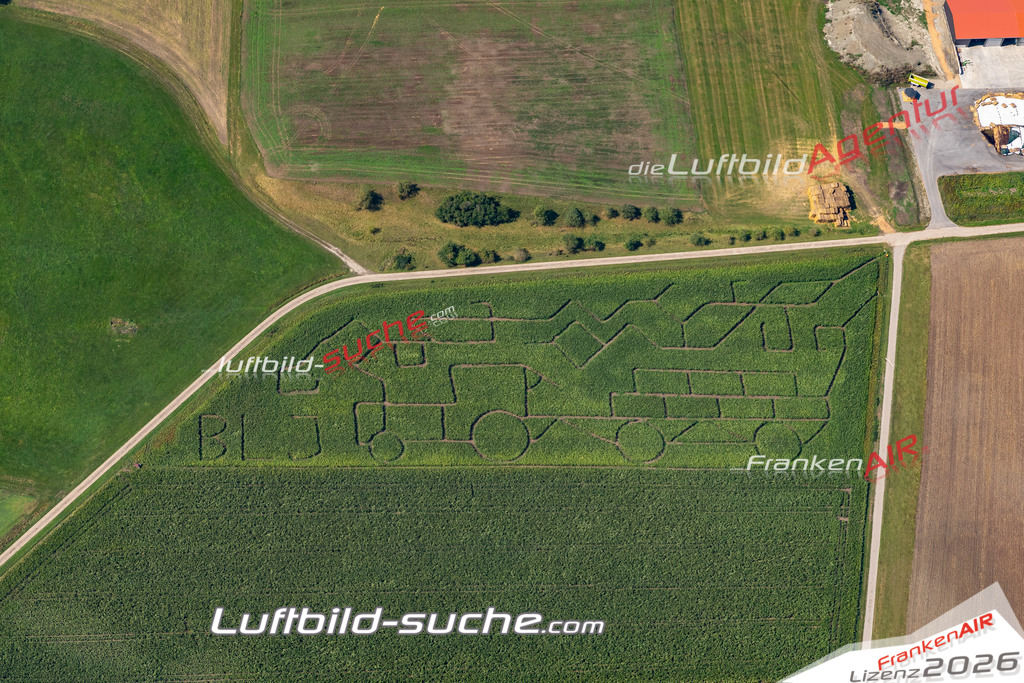 aktuelles Luftbild von  Blj-labyrinth - Luftaufnahme wurde 2019 von https://frankenair.de mittels Flugzeug (keine Drohne) erstellt.