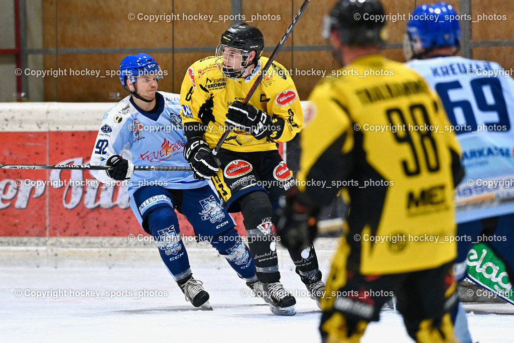 EC Spittal Hornets vs. ESC Steindorf 28.10.2023 | #92 Ratz Patrick, #8 Komar Luca