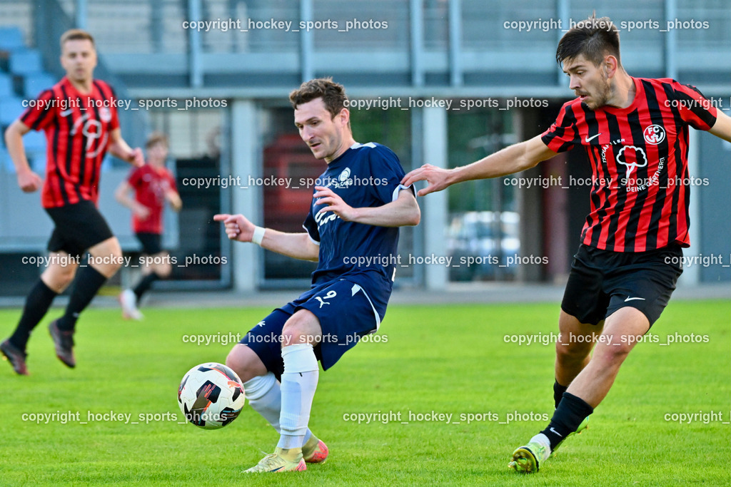 SC St. Veit vs. FC Nussdorf Debant | #9 Julian Brandstätter SC St. Veit, #5 Ivan Makovec FC Nussdorf Debant, SC St. Veit vs. FC Nussdorf Debant, SC St. Veit vs. FC Nussdorf Debant am 22.08.2025 in St. Veit an der Glan (Jacques Lemans Arena), Austria, (Photo by Bernd Stefan)
