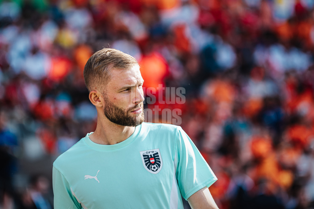 Fußball | Herren | UEFA-Fußball-Europameisterschaft 2024 | Gruppe D | Niederlande vs. Österreich | 25.06.2024 | Konrad Laimer (#20, Österreich) Portrait