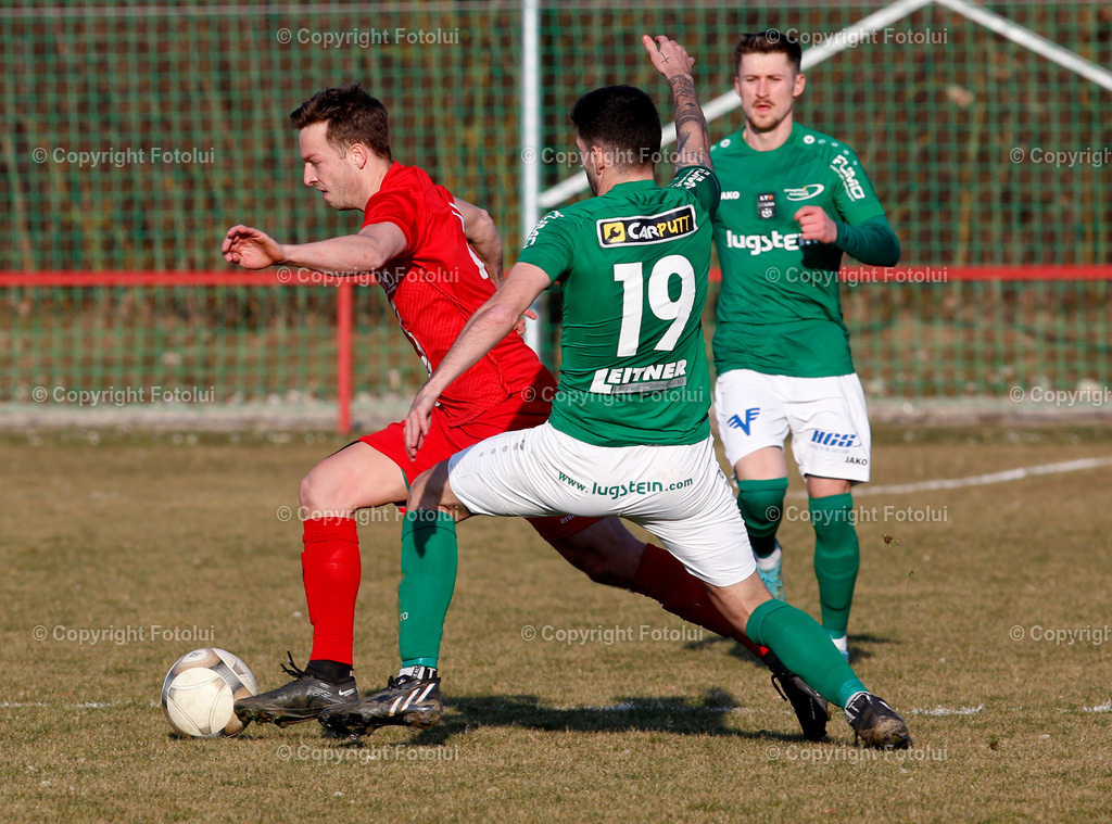 A_LUI_04032023_42 | SPORT,FUSSBALL LT1 OOE LIGA 2023 ASKOE OEDT-SC LUGSTEIN CABS FRIEDBURG 04.03.2023 IM BILD: PHILLIPP SCHOBESBERGER (OEDT) UND MANUEL KLAUSNER (FRIEDBURG) FOTO:FOTOLUI