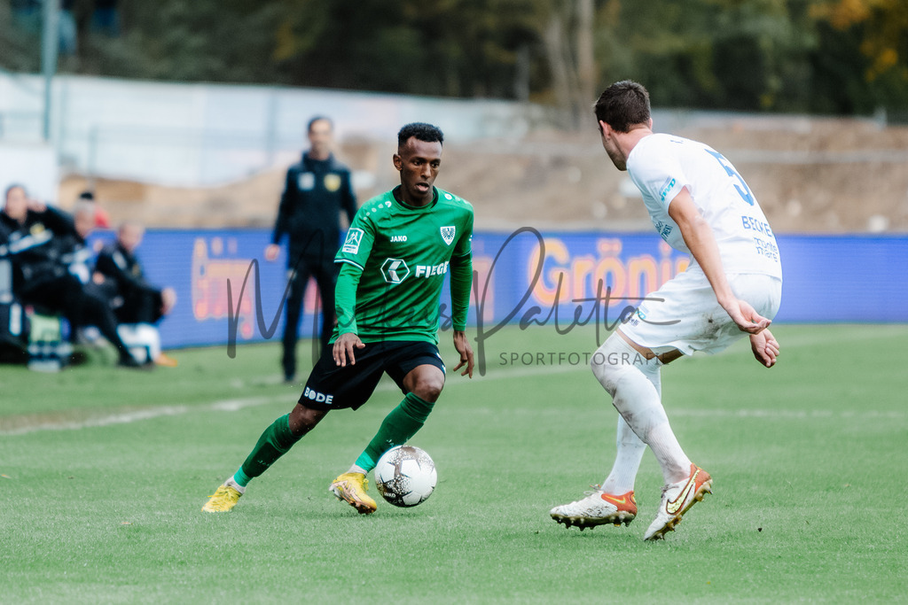 Regionalliga West, Saison 2022/2023, 13. Spieltag: SC Preußen Münster - 1. FC Düren | Regionalliga West, Saison 2022/2023, 13. Spieltag: SC Preußen Münster - 1. FC Düren am 22.10.2022 in Münster (Preußenstadion), Deutschland, Foto: sportfotografie.ms | Markus Paletta - Realisiert mit Pictrs.com