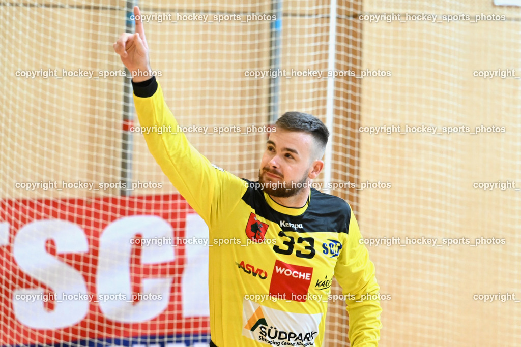 SC Ferlach vs. HSG Holding Graz 23.9.2023 | #33 STRIEBNIG Florian SC Ferlach, SC Ferlach vs. HSG Holding Graz 23.9.2023, SC Ferlach vs. HSG Holding Graz am 23.09.2023 in Bleiburg (Ballspielhalle Ferlach), Austria, (Photo by Bernd Stefan)