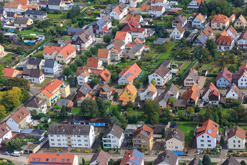 Luftbild: Haardtstr in Kandel im Bundesland Rheinland-Pfalz in Deutschland. Foto: IMG_072834.jpg vom 19.09.2014 durch Werner Riehm/FLY-FOTO.de