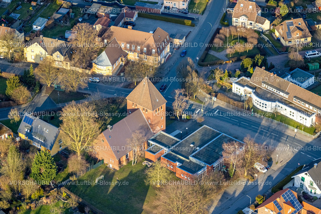 Hamm260204043 | Luftbild, Erlöserkirche Werries, Uentrop, Hamm, Ruhrgebiet, Nordrhein-Westfalen, Deutschland