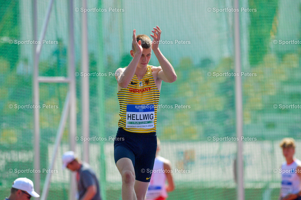 U18 EM - Tag 4_11 | European Athletics U18 Championships am 21.07.2024 in Banska Brystica; Hochsprung, Theo Hellwig.Foto: Kai Peters - Realisiert mit Pictrs.com
