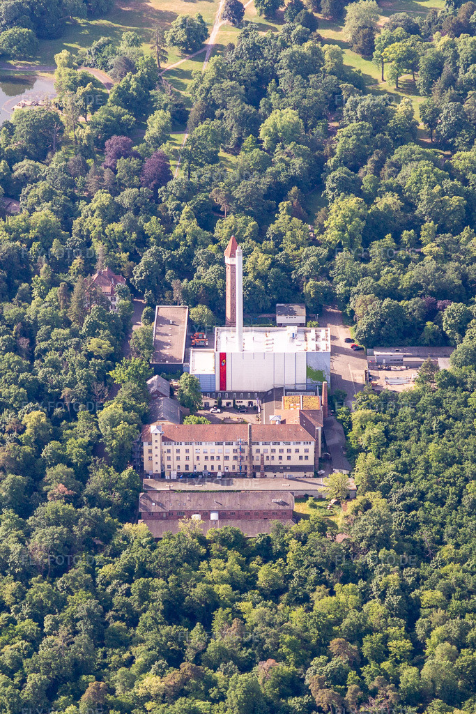 Luftbild: Staatliche Majolika Keramik Manufaktur im Ortsteil Innenstadt-West in Karlsruhe im Bundesland Baden-Württemberg in Deutschland. Foto: IMG_131569.jpg vom 22.05.2022 durch Werner Riehm/FLY-FOTO.deMAJOLIKA-KARLSRUHE.DE