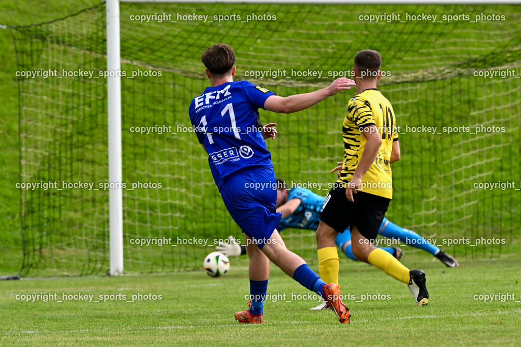 FC Faakersee vs. Union Matrei | #11 Oliver Josef Steiner Matrei, #10 Marco Pehr FC Faakersee, #1 Michael Lessiak FC Faakersee, FC Faakersee vs. Union Matrei, FC Faakersee vs. Union Matrei am 18.08.2024 in Finkenstein (Sportplatz Faakersee), Austria, (Photo by Bernd Stefan)