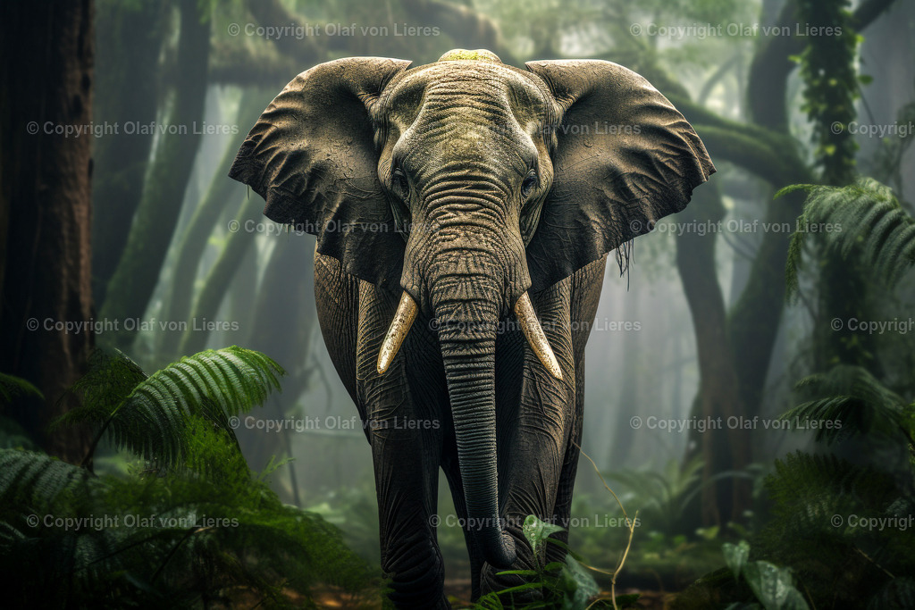 Elefant im Wald | Elefanten mitten im Dschungel