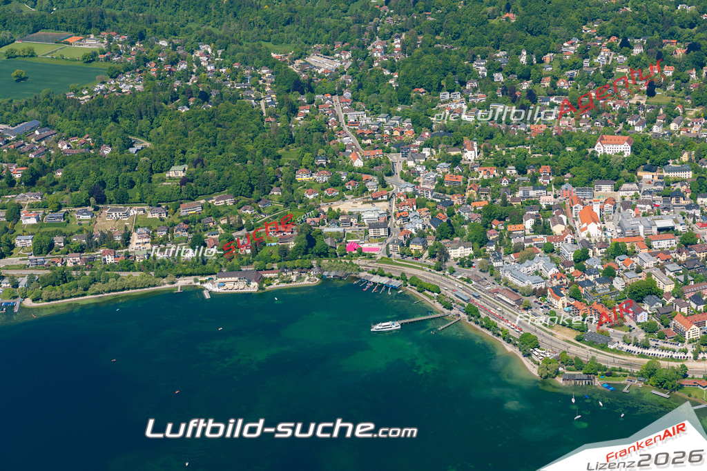 Aktuelles Luftbild von  Starnberg - Die Luftaufnahme wurde 2021 mittels UL-Flugzeug erstellt ( keine Drohne ) - hochauflösende Kamera-Systeme von  Canon -Beste Qualität - Für grossformatige Ausdrucke geeignet. Die Geschenkidee !