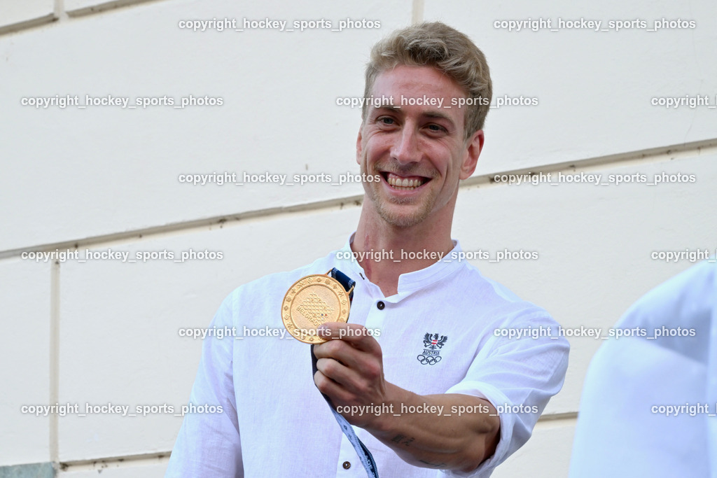Empfang Heiko Gigler in Gmünd | EM Goldmedaille, Empfang Heiko Gigler in Gmünd, Empfang Heiko Gigler in Gmünd am 14.08.2024 in Gmünd (Hauptplatz Gmünd), Austria, (Photo by Bernd Stefan)