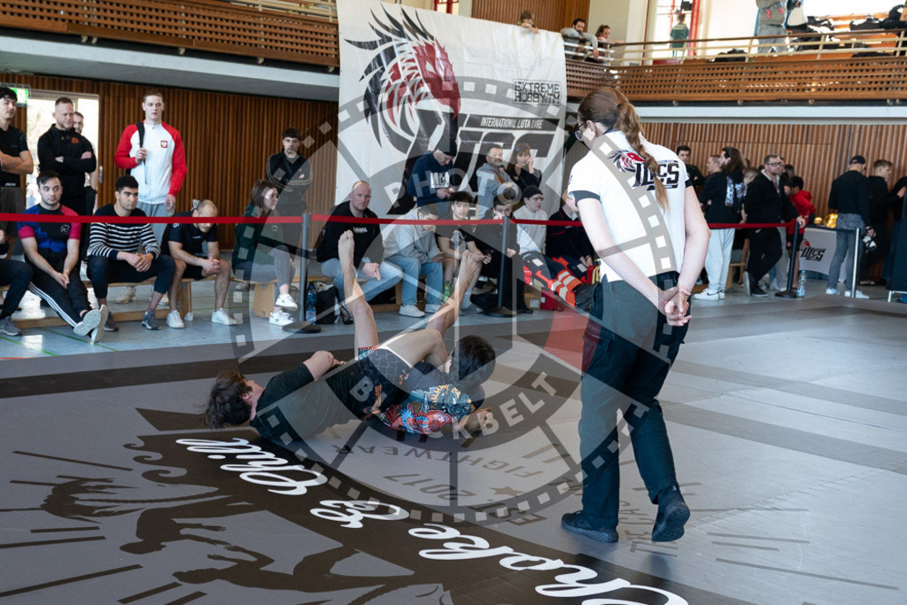 20250329PBB3882 | Fighters compete during the International Luta Livre (ILLCS) Germany IX Spring 2025 Competition spring on March 29, 2025 in Hannover, Germany.© Chiara Dazi