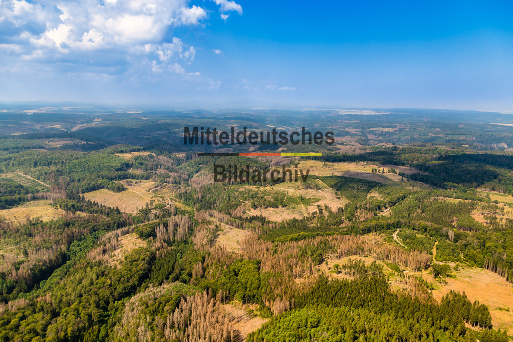 Harz bei Friedrichsbrunn Rtg Thale-0047 | Harz bei Friedrichsbrunn aus der Luft fotografiert - Realisiert mit Pictrs.com