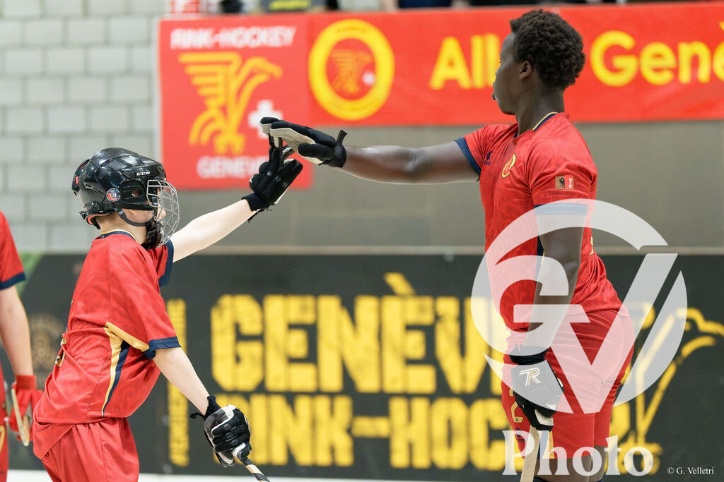 Geneve RHC  v RC Biasca  - U17 | Geneve, Switzerland - May 10 : during the U17  match between Geneve RHC  and RC Biasca  at Centre sportif de la queue d'arve on May 10 , 2026 in Geneve, Switzerland.