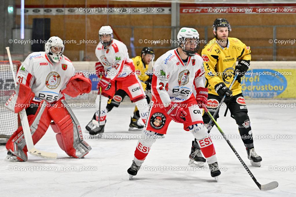 EC Spittal Hornets vs. ESV Ferlach 16.12.2023 | #31 Kocheim Marc, #24 Hiller Egon, #2 Karitnig Gert