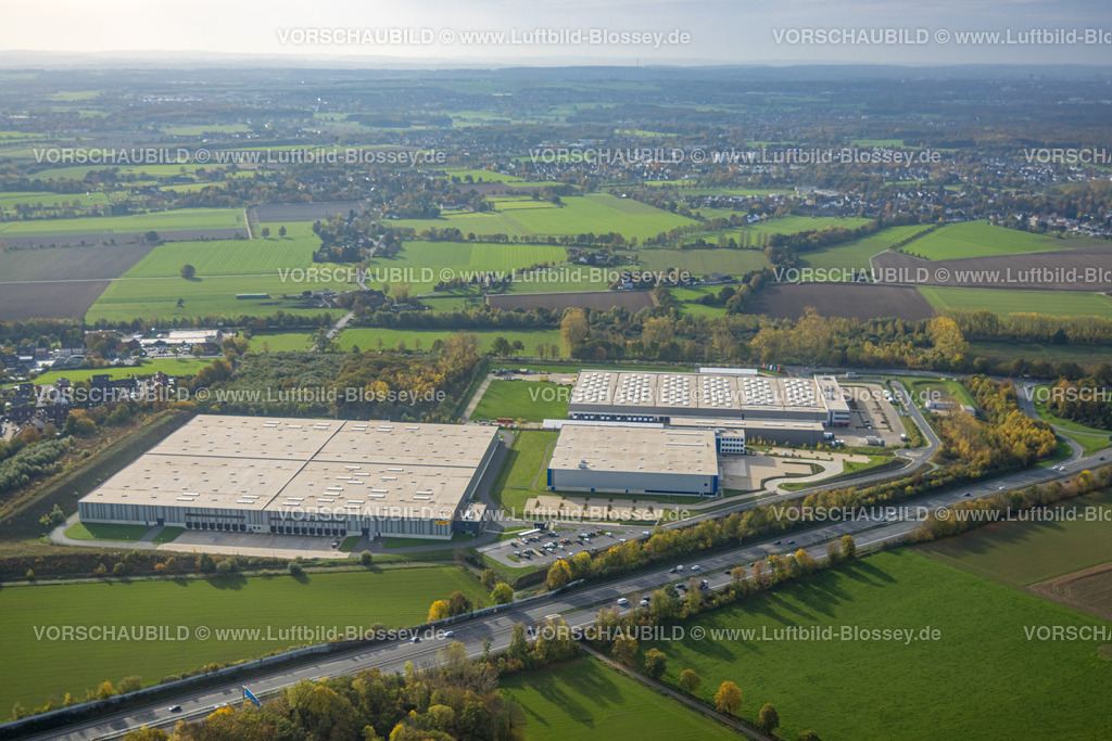 Bergkamen221012794 | Luftbild, Gewerbegebiet Ernst-von-Bodelschwingh-Straße, DHL Logisitk, Autobahn A2, Weddinghofen, Bergkamen, Ruhrgebiet, Nordrhein-Westfalen, Deutschland