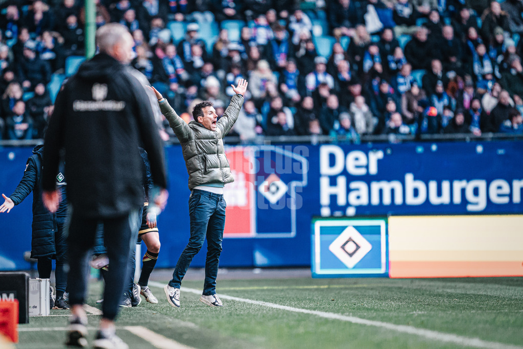 Fußball | Männer | Saison 2023/2024 | 2. Fußball-Bundesliga | 19. Spieltag | Hamburger SV vs. Karlsruher SC | 28.01.2024 | Trainer Christian Eichner (Karlsruher SC)
