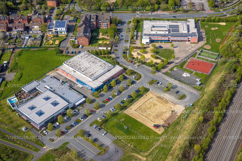 Boenen230404647 | Luftbild, Bad und Sauna Bönen, Goetheschule, Altenbögge, Bönen, Ruhrgebiet, Nordrhein-Westfalen, Deutschland