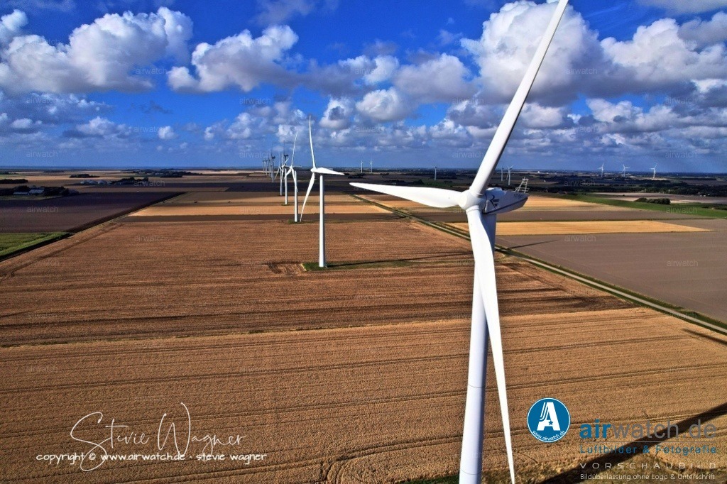 Windpark - Emmelsbüll-Horsbüll | Luftbild, Windenergieanlagen, Bürgerwindpark Emmelsbüll-Horsbüll, Windkraft, Windpark, Nordfriesland, 