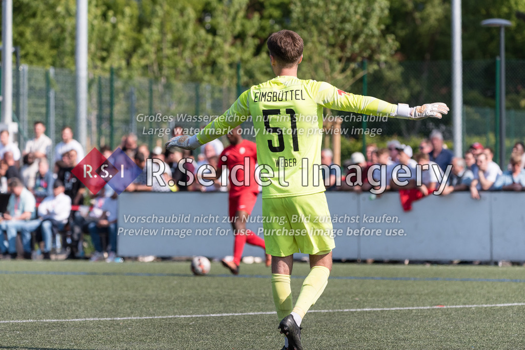 Fußball, Saison 2022/23, Aufstiegsrunde Regionalliga Nord, Eimsbütteler TV - FC Kilia Kiel, ETV-Sportzentrum Hoheluft (Hamburg), 04.06.2023, 2. Spieltag | Viktor Weber (#51, ETV, Torwart)