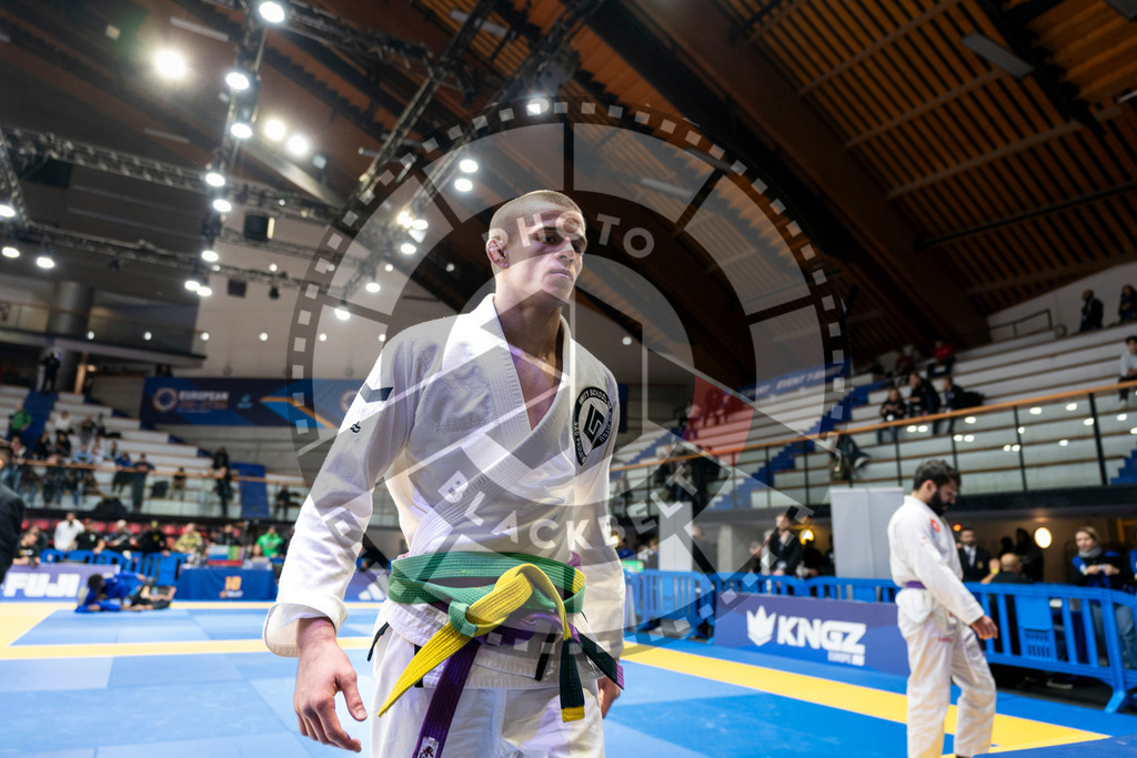20240123PBB00121 | Fighters compete during the second day of the IBJJF European Championship in Paris, France, on January 23, 2024.