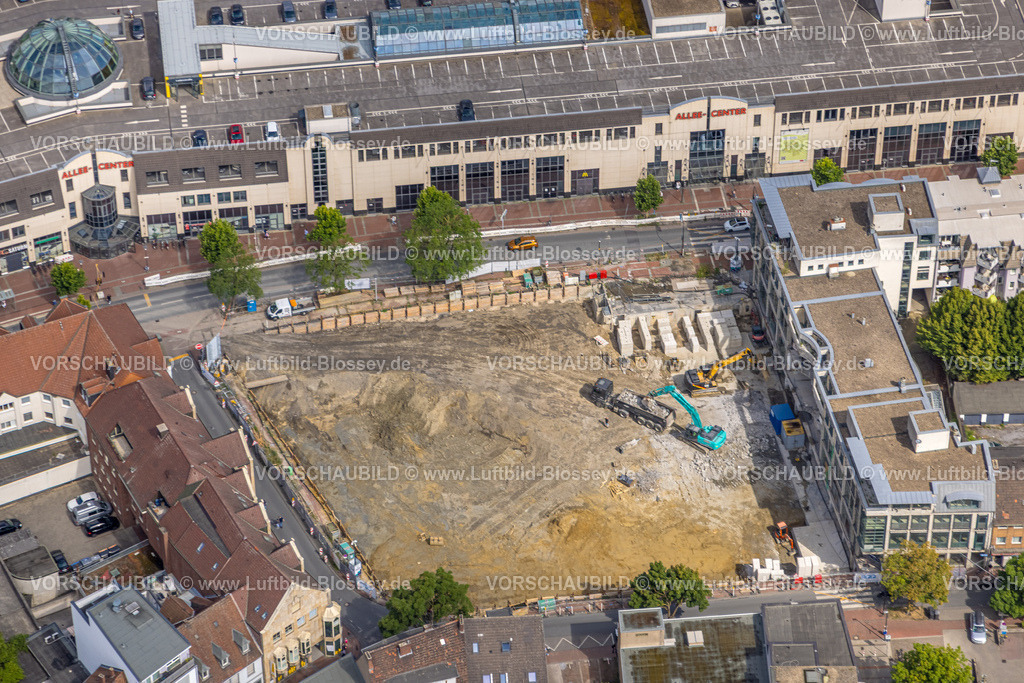 Hamm250700592Mitte | Luftbild, Baustelle mit Abriss der Westhälfte der Ritterpassage, Mitte, Hamm, Ruhrgebiet, Nordrhein-Westfalen, Deutschland