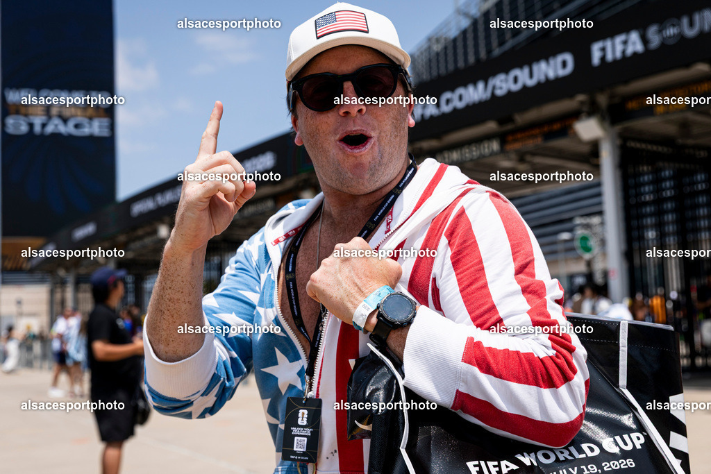 FOOTBALL : Argentine vs Espagne – Finale de la Coupe du Monde FIFA 2026. New York New Jersey Stadium, East Rutherford, New Jersey, États-Unis. 19/07/2026. | Ambiance avec les supporters de l'équipe de Spain