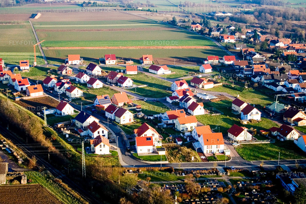 Luftbild: An d. Anheide im Ortsteil Schaidt in Wörth im Bundesland Rheinland-Pfalz in Deutschland. Foto: IMG_14845.jpg vom 30.11.2008 durch Werner Riehm/FLY-FOTO.de