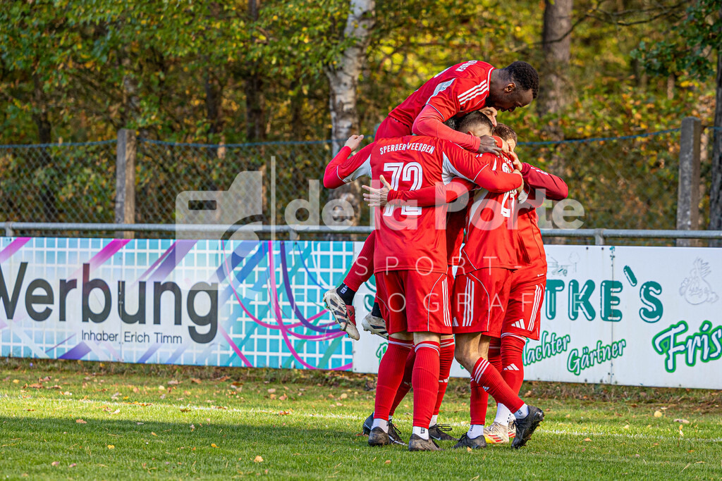Sperber Veerßen - Mendes_ Alberto (oben in der Jubeltraube) vs SV Holdenstedt II 191025 dlP | immodelaporte-sportfotos - Realisiert mit Pictrs.com