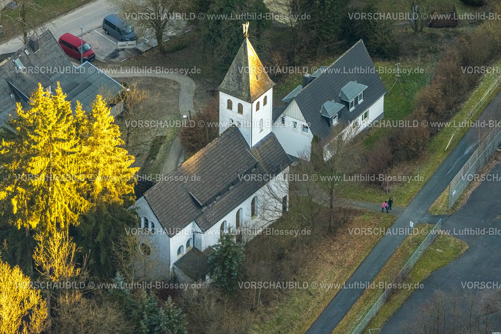Schmallenberg230205209Dorlar | Luftbild, Evang. Kirche St. Petri, Dorlar, Schmallenberg, Sauerland, Nordrhein-Westfalen, Deutschland
