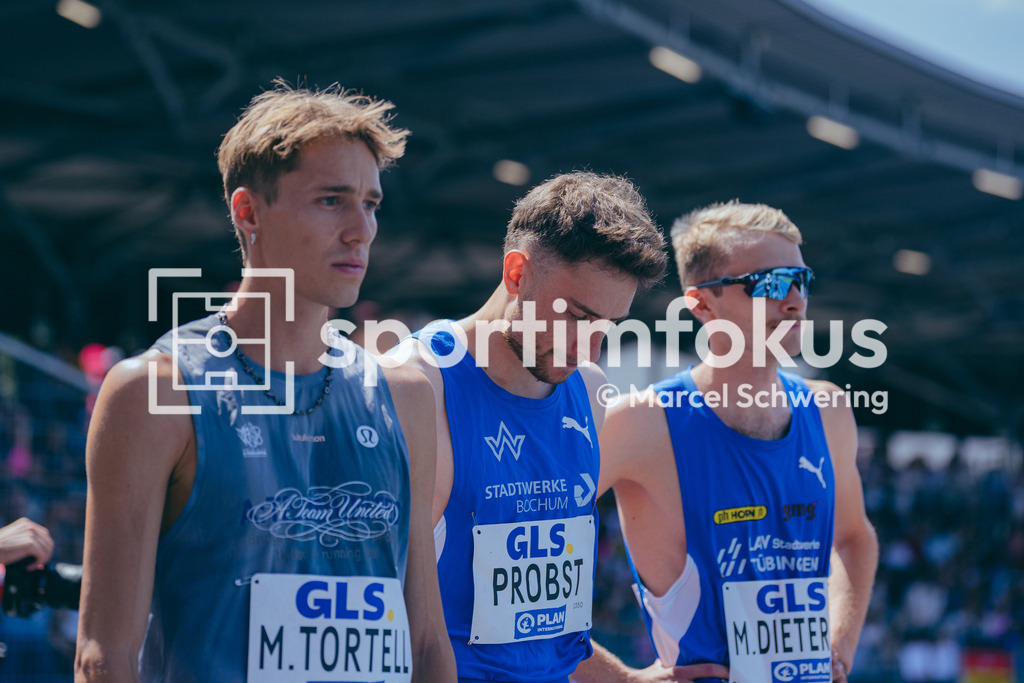 Deutsche Meisterschaften der Frauen und Männer 2026 | Marius Probst, TV Wattenscheid 01, 1500-Meter-Lauf, Halbfinale, Deutsche Meisterschaften der Frauen und Männer 2026, Lohrheidestadion Bochum-Wattenscheid, 25.07.2026. Foto: Marcel Schwering / sportimfokus - Realisiert mit Pictrs.com