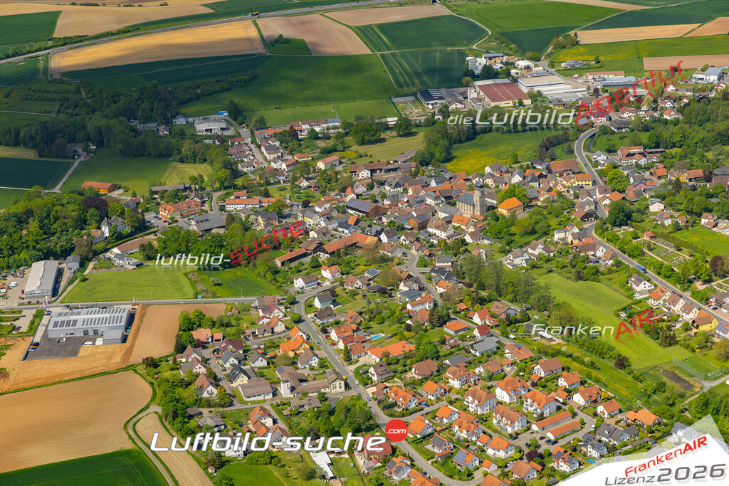 Die Luftaufnahme Unterlauter - Lautertal wurde 2022 vom Flugzeug aus (keine Drohne) erstellt. Hohe Auflösung -für große Poster und Wandbilder geeignet - Garantiert!