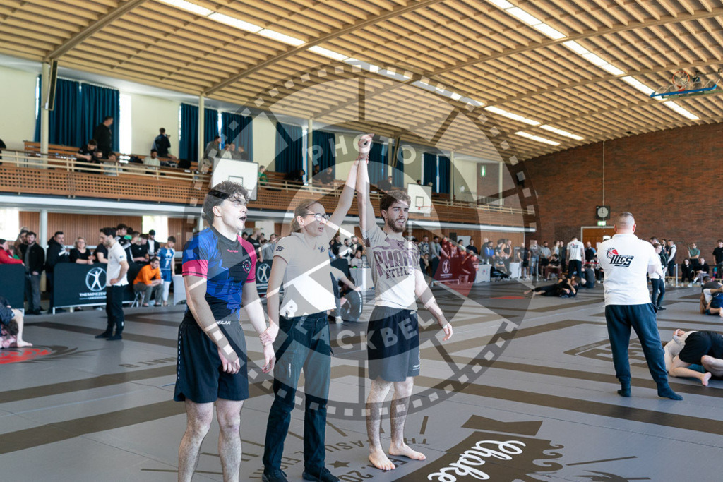 20250329PBB1790 | Fighters compete during the International Luta Livre (ILLCS) Germany IX Spring 2025 Competition spring on March 29, 2025 in Hannover, Germany.© Chiara Dazi