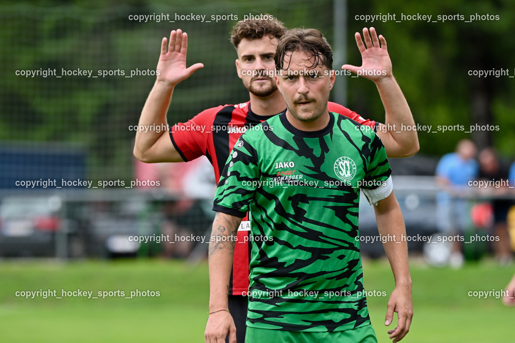 ATUS Nötsch vs. SC Landskron | #14 Daniel Arneitz SC Landskron, #95 Markus Madritsch ATUS Nötsch, ATUS Nötsch vs. SC Landskron, ATUS Nötsch vs. SC Landskron am 26.07.2025 in Nötsch (Dobratsch Arena), Austria, (Photo by Bernd Stefan)