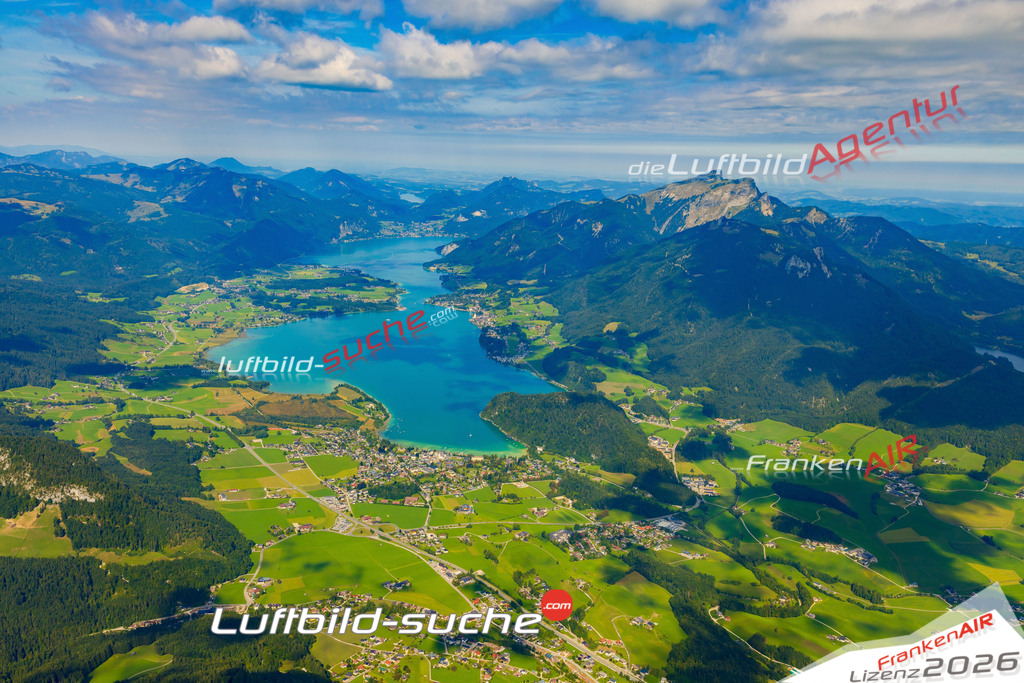 Schöne Luftaufnahme als Geschenk in Wolfgangsee Strobl - Die Luftbildaufnahme wurde 2025 vom UL-Flugzeug heraus erstellt ( keine Drohne ) - Hochauflösende Luftaufnahme -Nicht vergleichbar mit Google Maps oder Satelittenbilder- Die Geschenkidee !Mit Lizenz und Bildrechte bestellbar