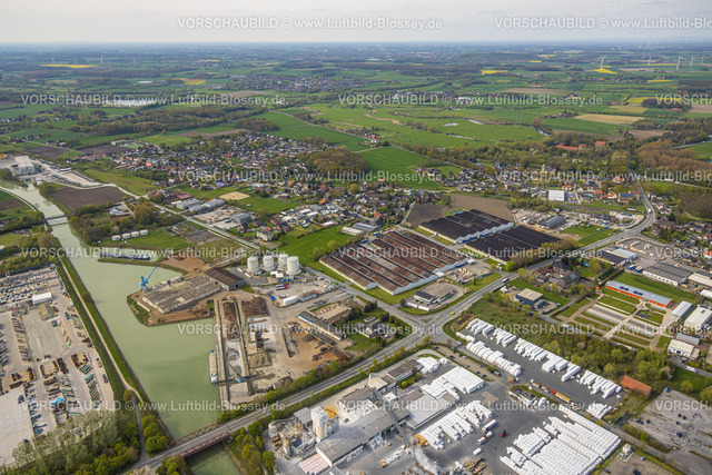 Hamm230405101 | Luftbild, Gewerbegebiet Kranstraße, am Datteln-Hamm-Kanal, Uentrop, Hamm, Ruhrgebiet, Nordrhein-Westfalen, Deutschland