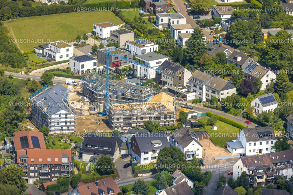 Bochum230801886 | Luftbild, Wohnquartier Bochum-Süd, Baustelle und Neubau Wohnhäuser, Vorm Felde, Stiepel, Bochum, Ruhrgebiet, Nordrhein-Westfalen, Deutschland