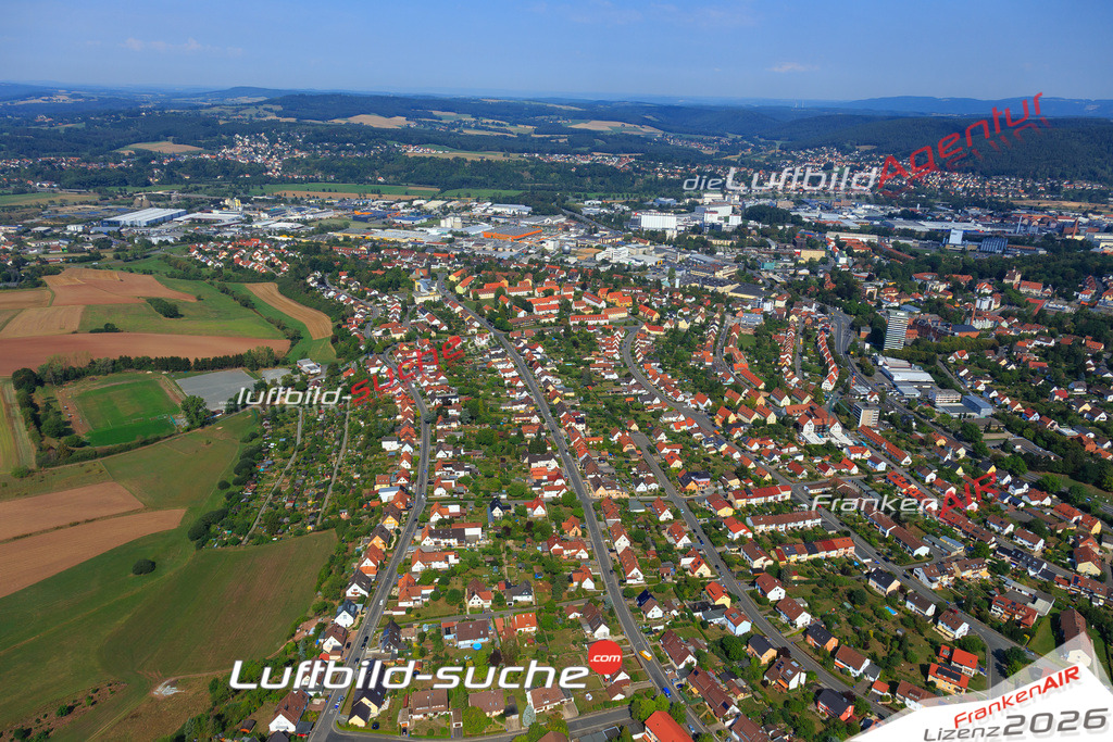 Die Luftaufnahme Mangersreuth - Kulmbach wurde vom UL-Flugzeug (keine Drohne) aus fotografiert.Hohe Druck- Auflösung-die Geschenkidee!