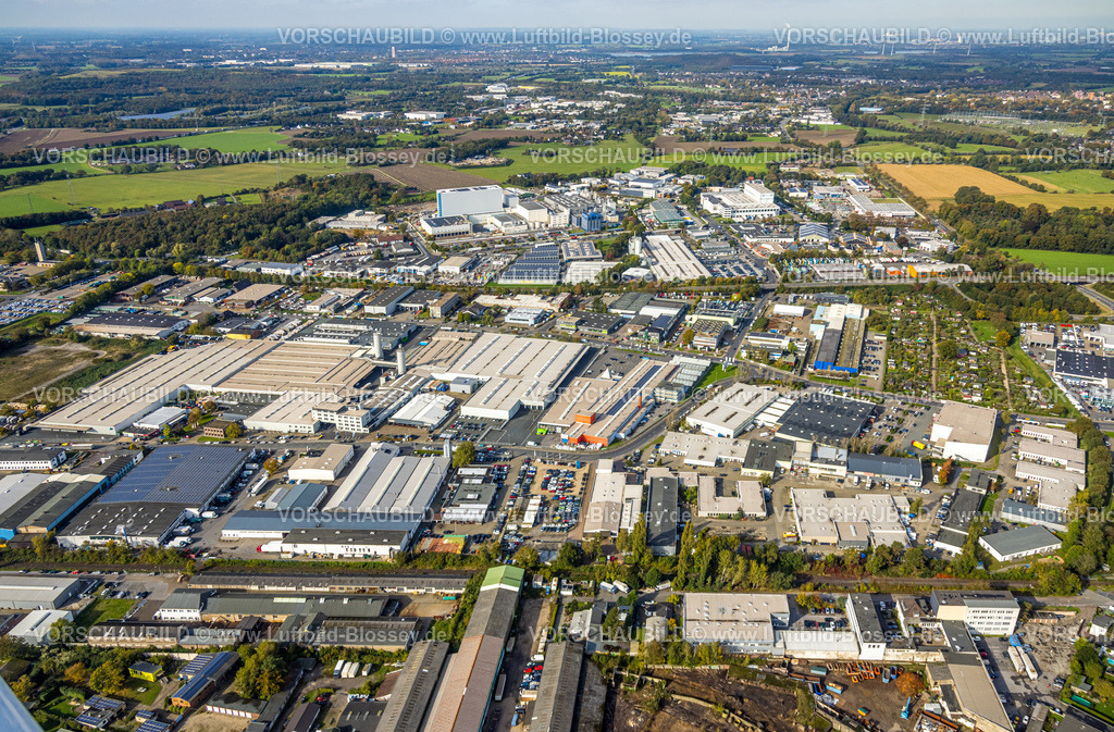 Moers241013076 | Luftbild, Gewerbegebiet Hülsdonk, Fernsicht, Moers-Hülsdonk, Moers, Ruhrgebiet, Nordrhein-Westfalen, Deutschland