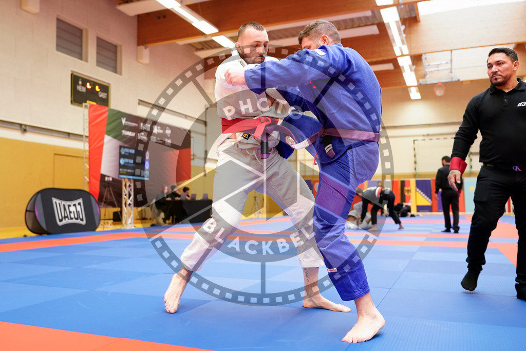 20240203PBB07173 | Fighters compete during the Brazilian Jiu-Jitsu Championship of the AJP Tour in Maintal by Frankfurt am Main, Germany, on February 2, 2024.