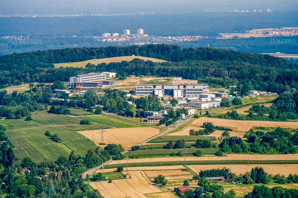 Luftbild: Pfinztal-Berghausen, ITG im Ortsteil Grötzingen in Karlsruhe im Bundesland Baden-Württemberg in Deutschland. Foto: IMG_3448.jpg vom 21.07.2006 durch Werner Riehm/FLY-FOTO.de