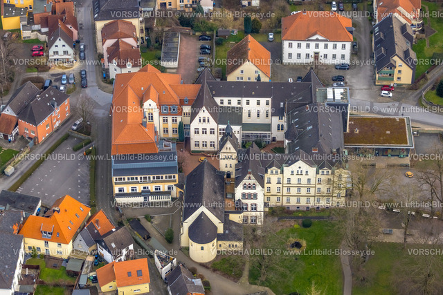 Werl240308181 | Luftbild, Ursulinenkloster und Klosterkirche, Werl, Nordrhein-Westfalen, Deutschland