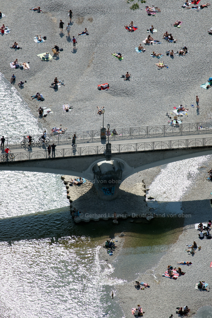 4025029 | Kabelsteg über die Isar, München im Bundesland Bayern