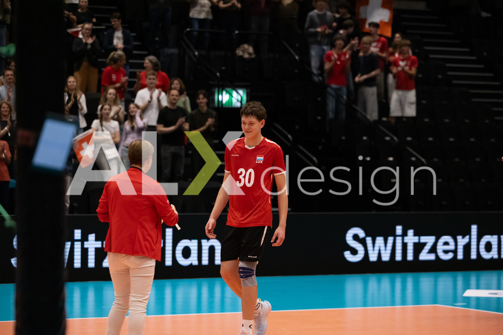 Luxembourg v Switzerland - CEV European League Men | KRIENS, SWITZERLAND - JUNE 12: FILIP BILAN of Luxembourg after the CEV European League match between Luxembourg and Switzerland at Pilatus Arena on June 12, 2026 in Kriens, Switzerland. - Realisiert mit Pictrs.com