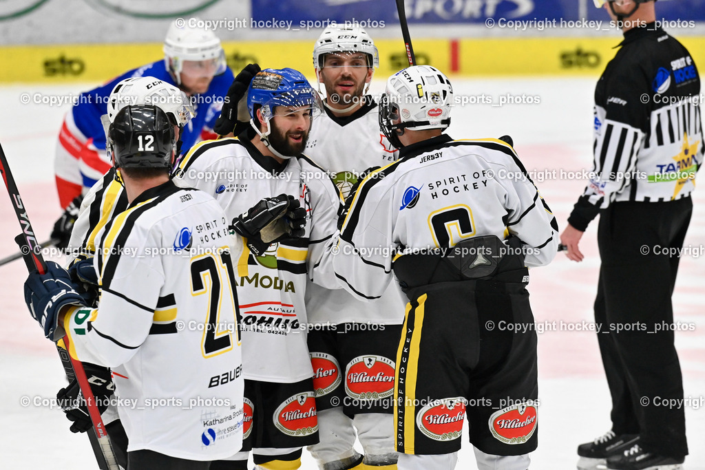 Carinthian Team vs. HC Köttern 12.2.2024 | Jubel Carinthian Team Mannschaft, #97 Ropatsch Patrick, #68 Gasser Daniel, #21 Petrini Renato, #16 Petrik Benjamin, #6 Ropatsch Eduard Enzo