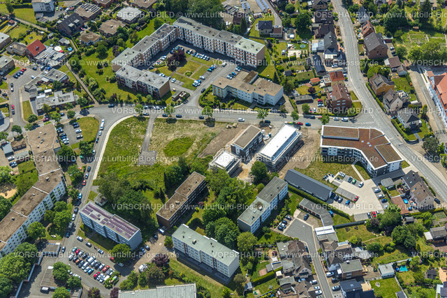 Hamm220504008 | Luftbild, Baugebiet mit Neubau von Wohnungen im Stadterneuerungsgebiet an der Waldenburger Straße, Herringen, Hamm, Ruhrgebiet, Nordrhein-Westfalen, Deutschland