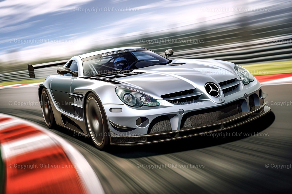 Sportwagen auf Rennstrecke  | Supercar auf Racetrack